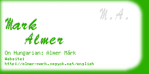 mark almer business card