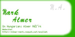 mark almer business card